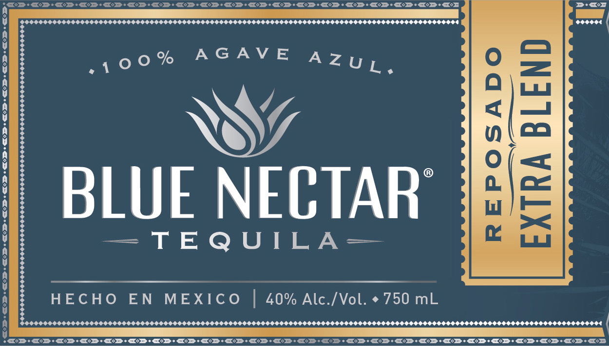 Blue Nectar - Reposado Extra Blend Tequila label