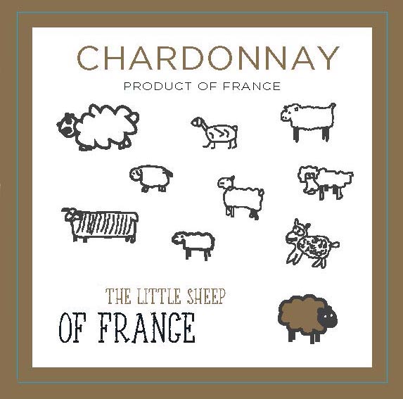 The Little Sheep of France - Chardonnay label