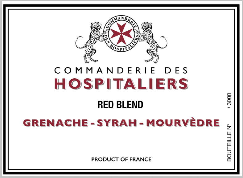 Commanderie des Hospitaliers - Grenache - Syrah - Mourvedre label