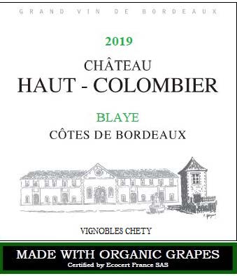 Chateau Haut Colombier-Blanc label