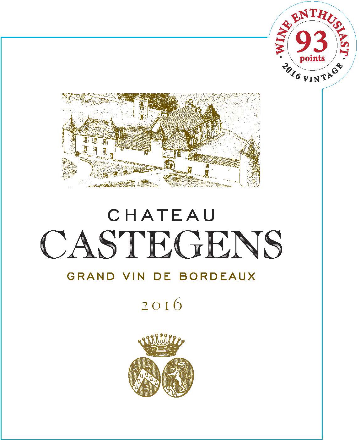 Chateau Castegens label