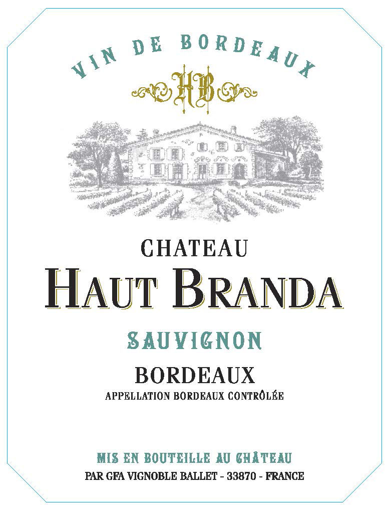 Chateau Haut Branda Sauvignon label