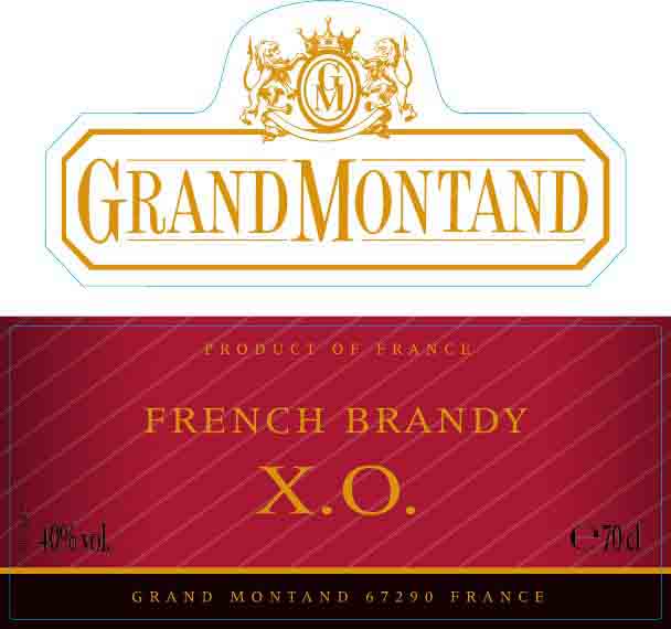 Grand Montand - French Brandy XO label