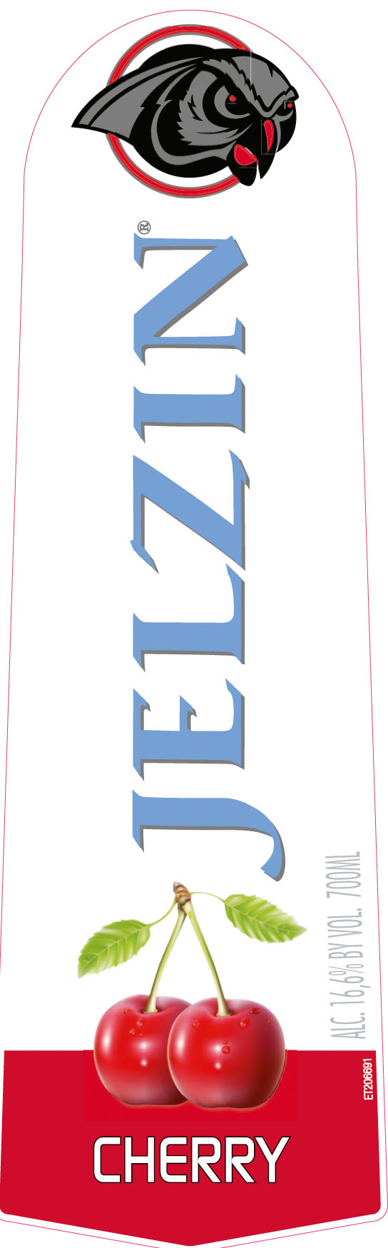 Jelzin - Vodka Cherry Liquor label