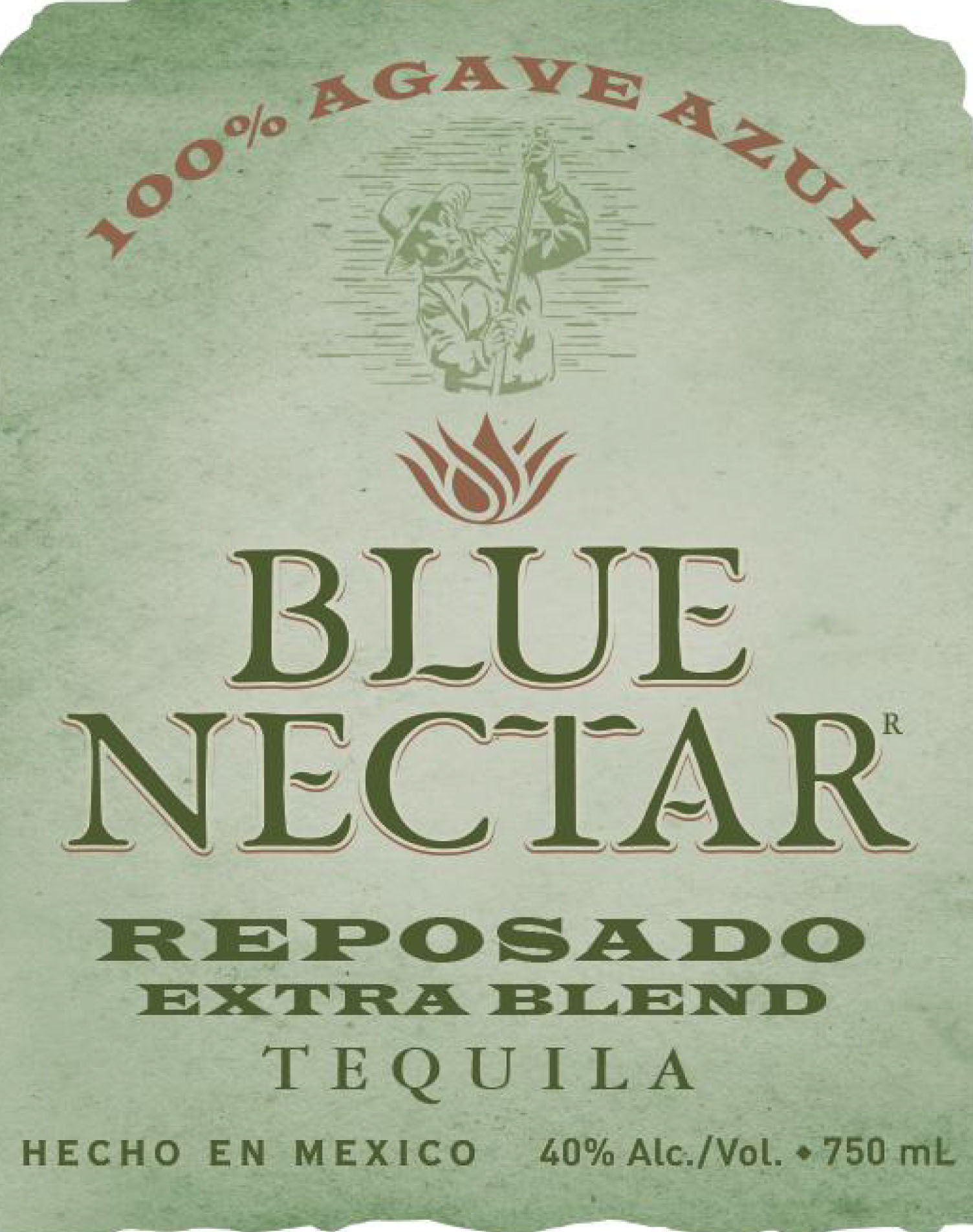 Blue Nectar - Reposado Extra Blend Tequila label