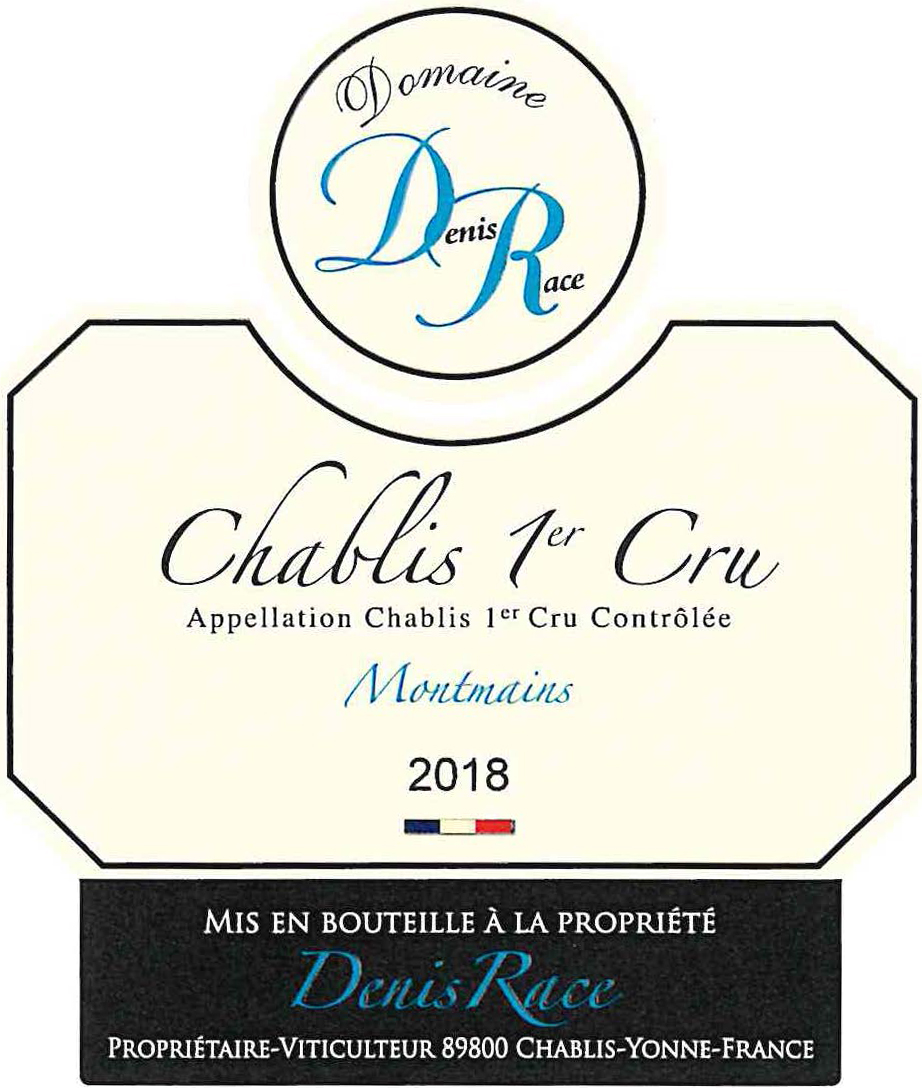 Domaine Denis Race - Chablis 1er Cru Montmains label