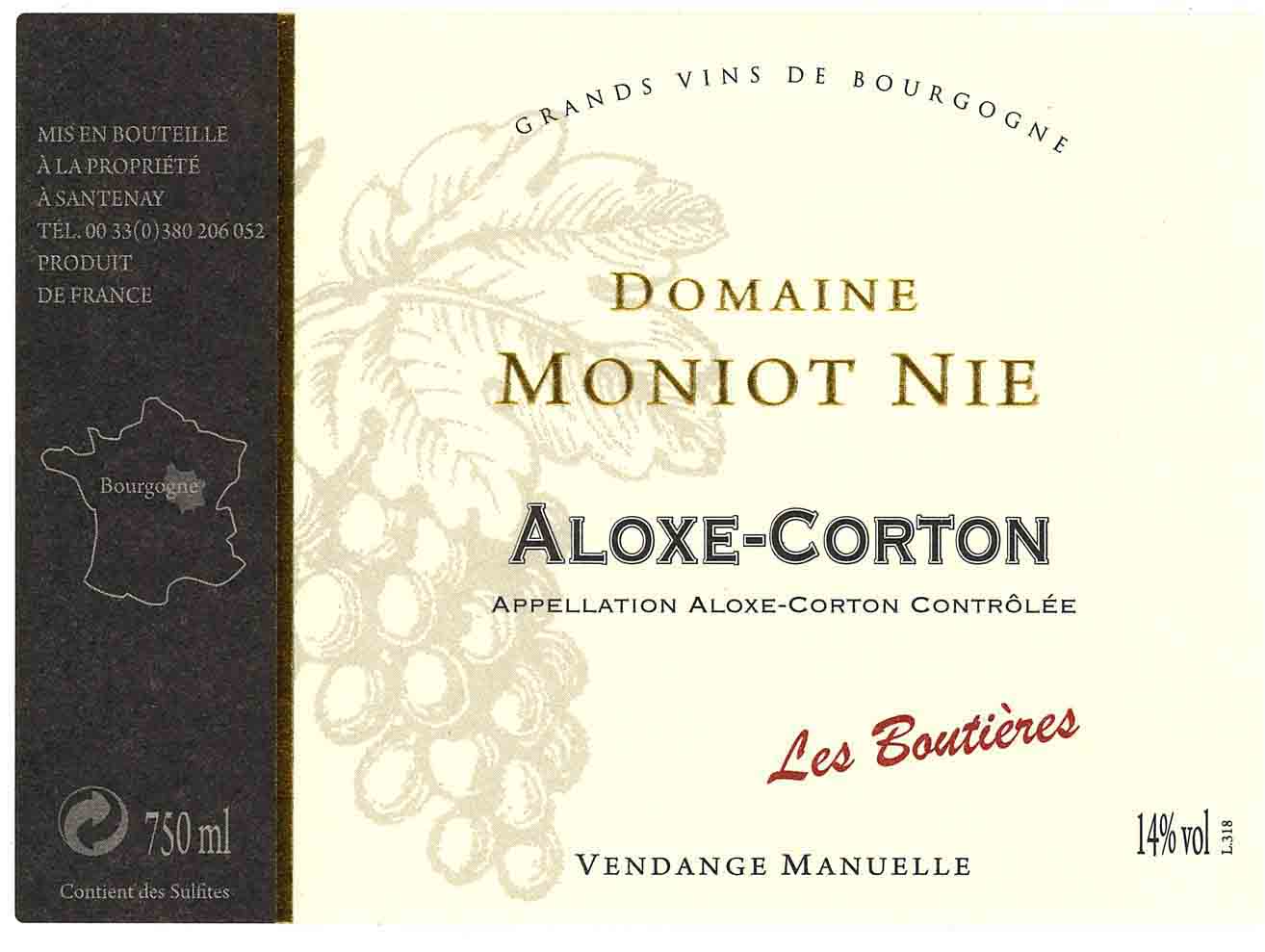 Domaine Moniot-Nie - Aloxe-Corton label