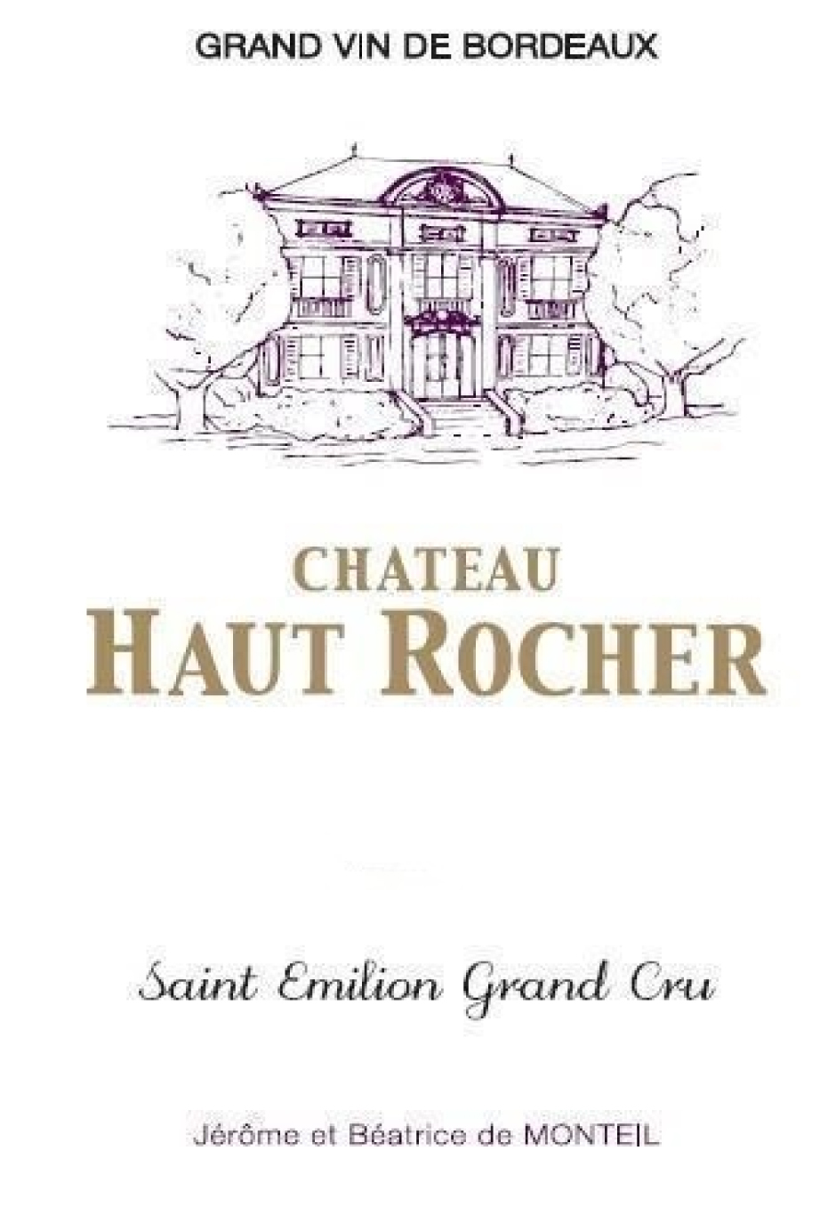 Chateau Haut Rocher label