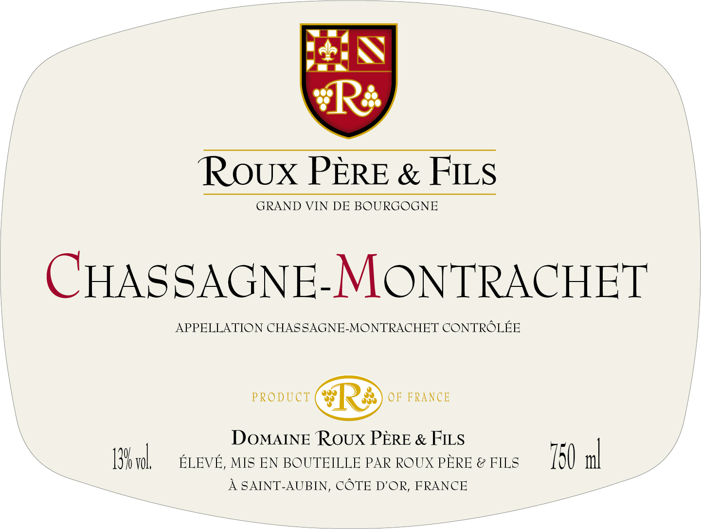 Famille Roux - Chassagne Montrachet Blanc label