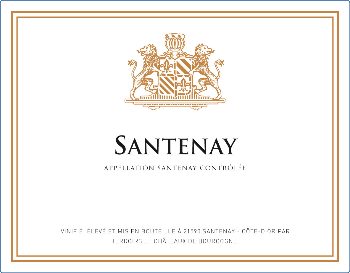 Terroirs et Chateaux de Bourgogne - Santenay Blanc label