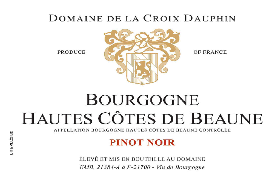 Domaine de la Croix Dauphin - Pinot Noir label
