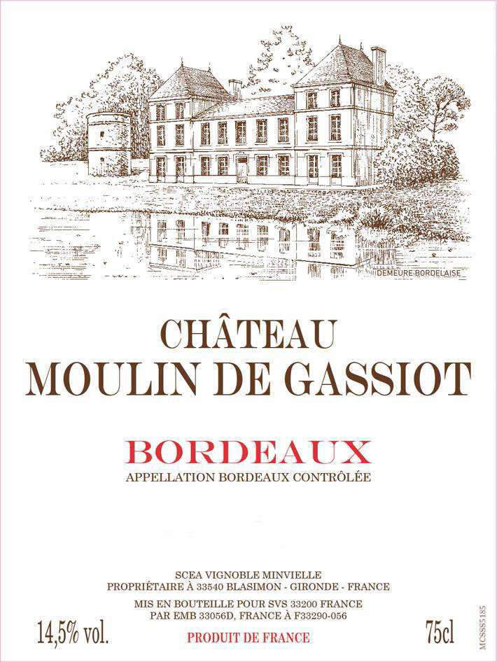 Chateau Moulin de Gassiot label