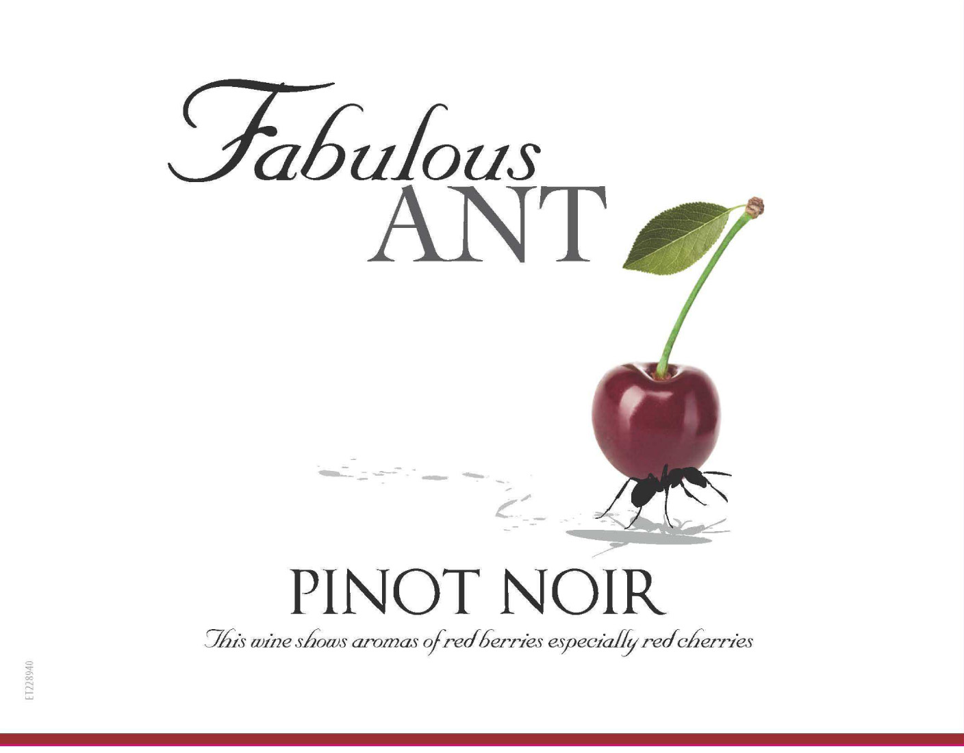 Fabulous Ant - Pinot Noir label
