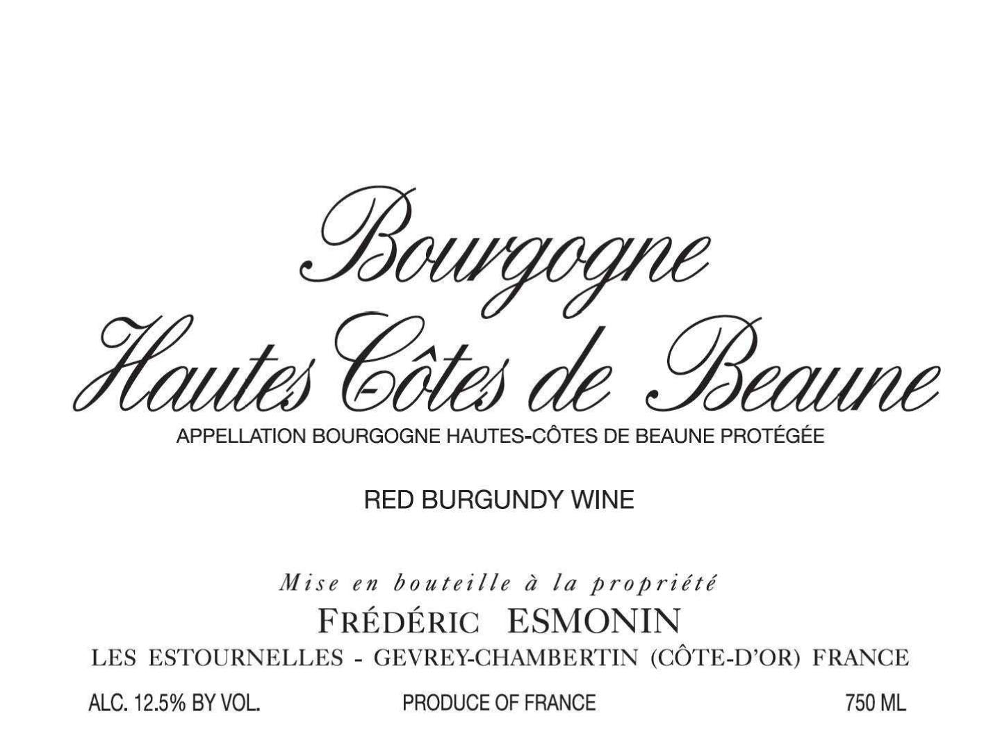 Frederic Esmonin - Hautes Cotes de Beaune Red label