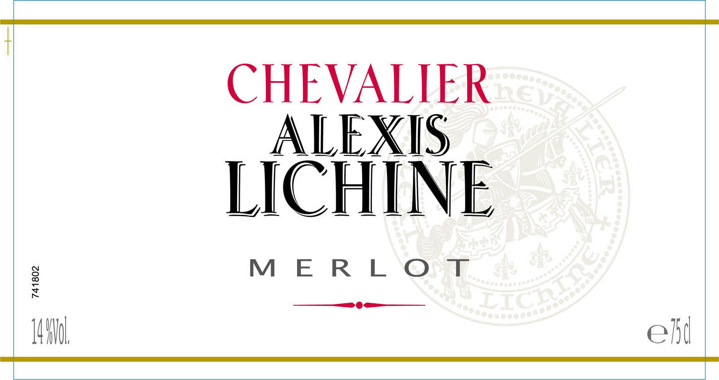 Chevalier Alexis Lichine - Merlot label