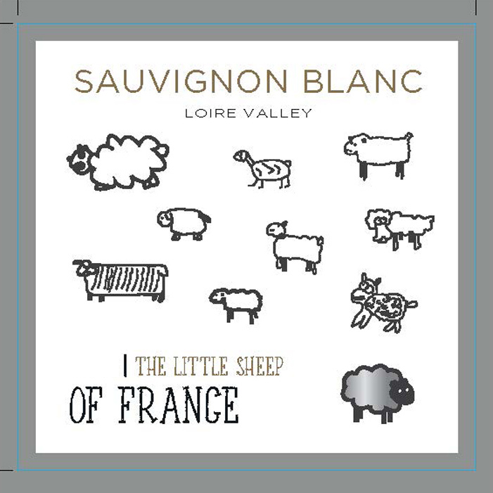 The Little Sheep of France Mini - Sauvignon Blanc label