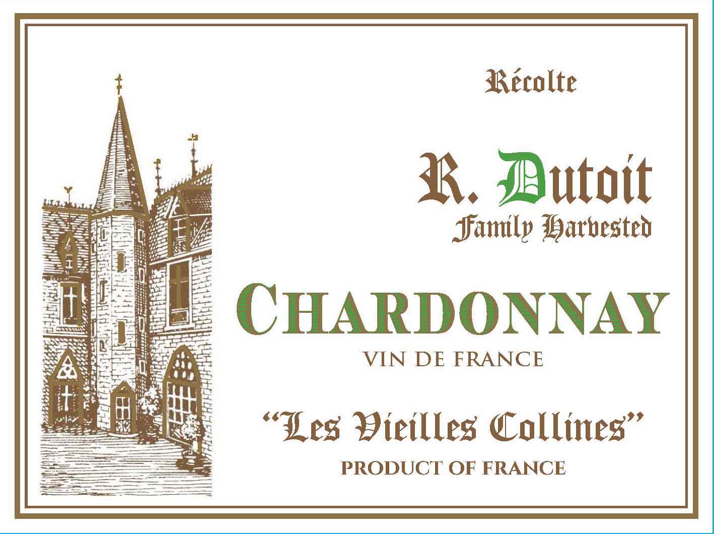 R. Dutoit - Les Vieilles Collines Chardonnay label