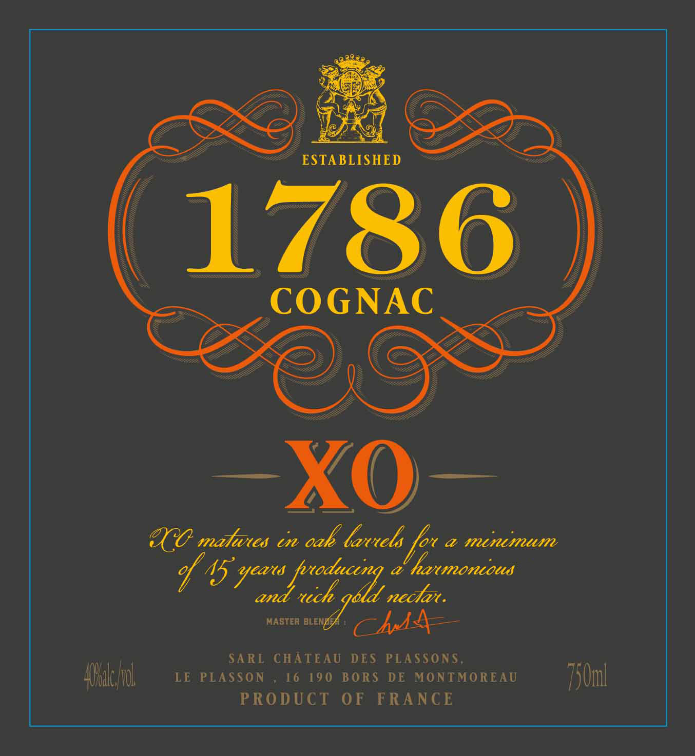 Cognac 1786 - XO label