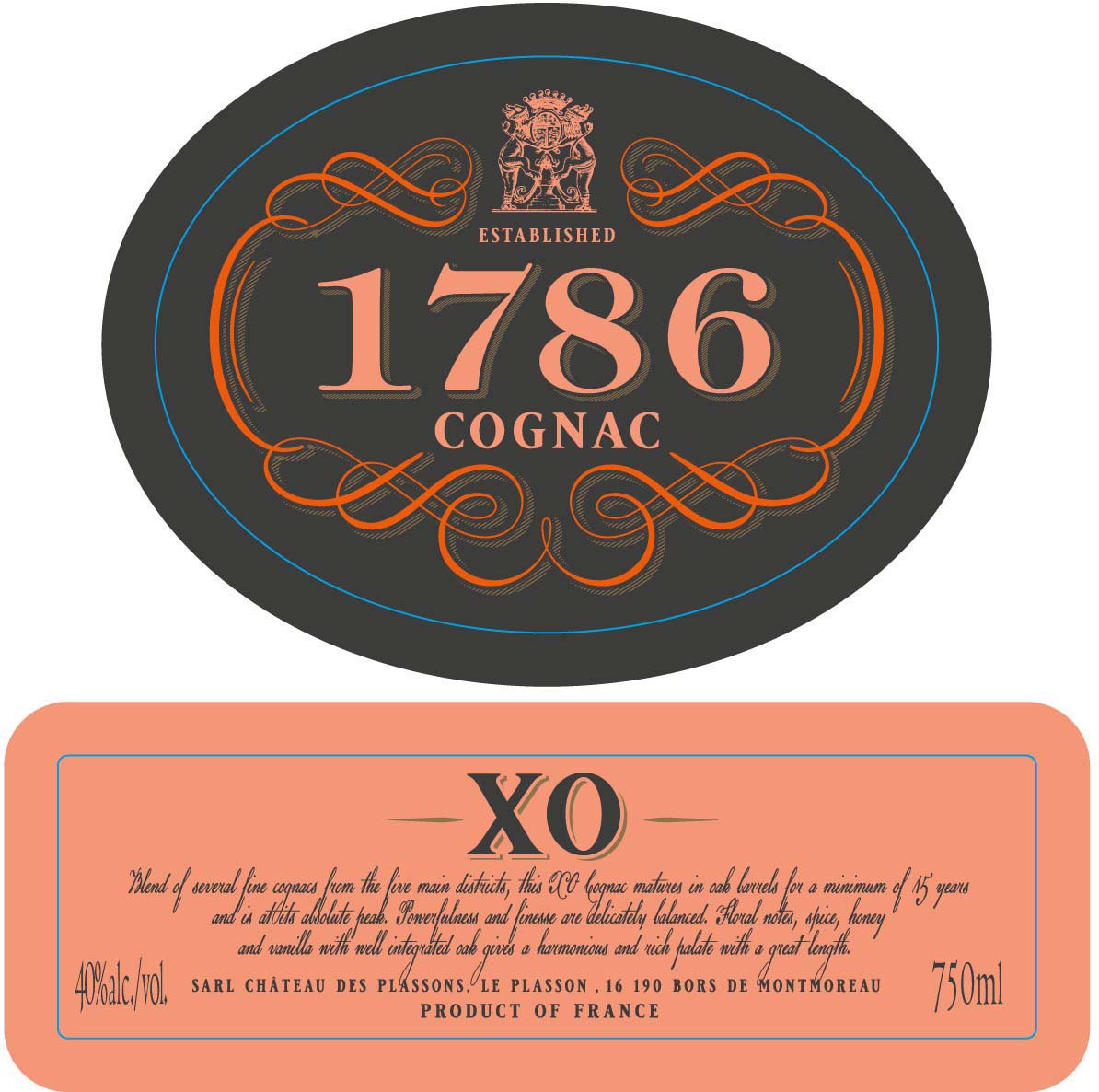 Cognac 1786 - XO label