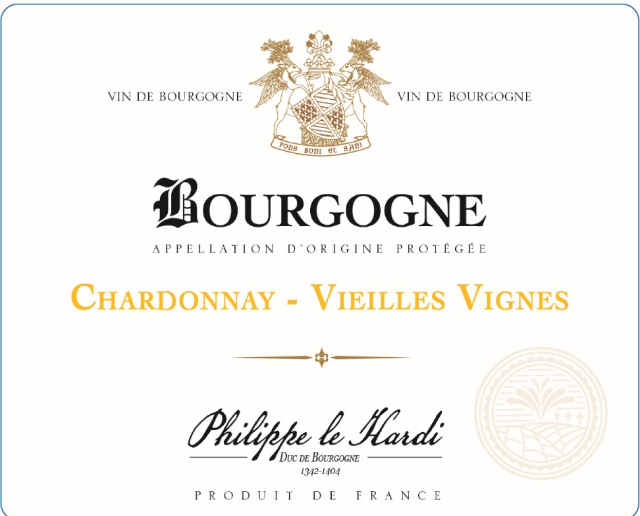 Domaine du Chateau Philippe le Hardi - Chardonnay - Vieilles Vignes label