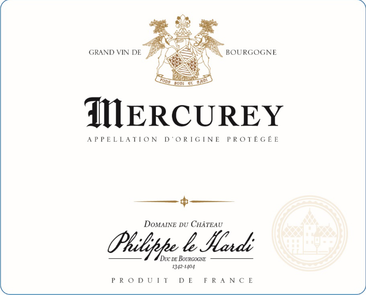 Domaine du Château Philippe le Hardi - Mercurey Blanc label