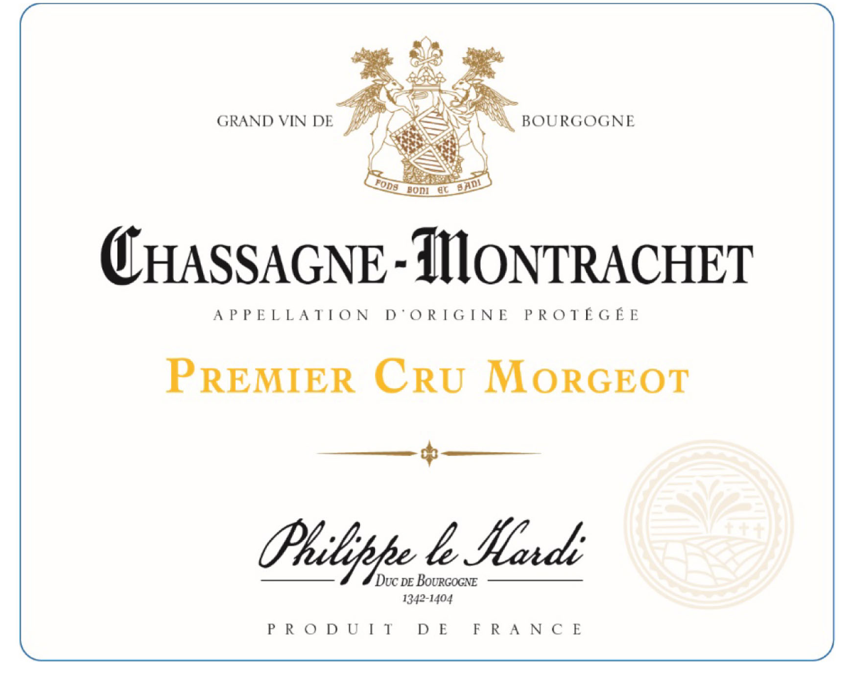 Philippe le Hardi - Chassagne-Montrachet 1er Cru Morgeot label