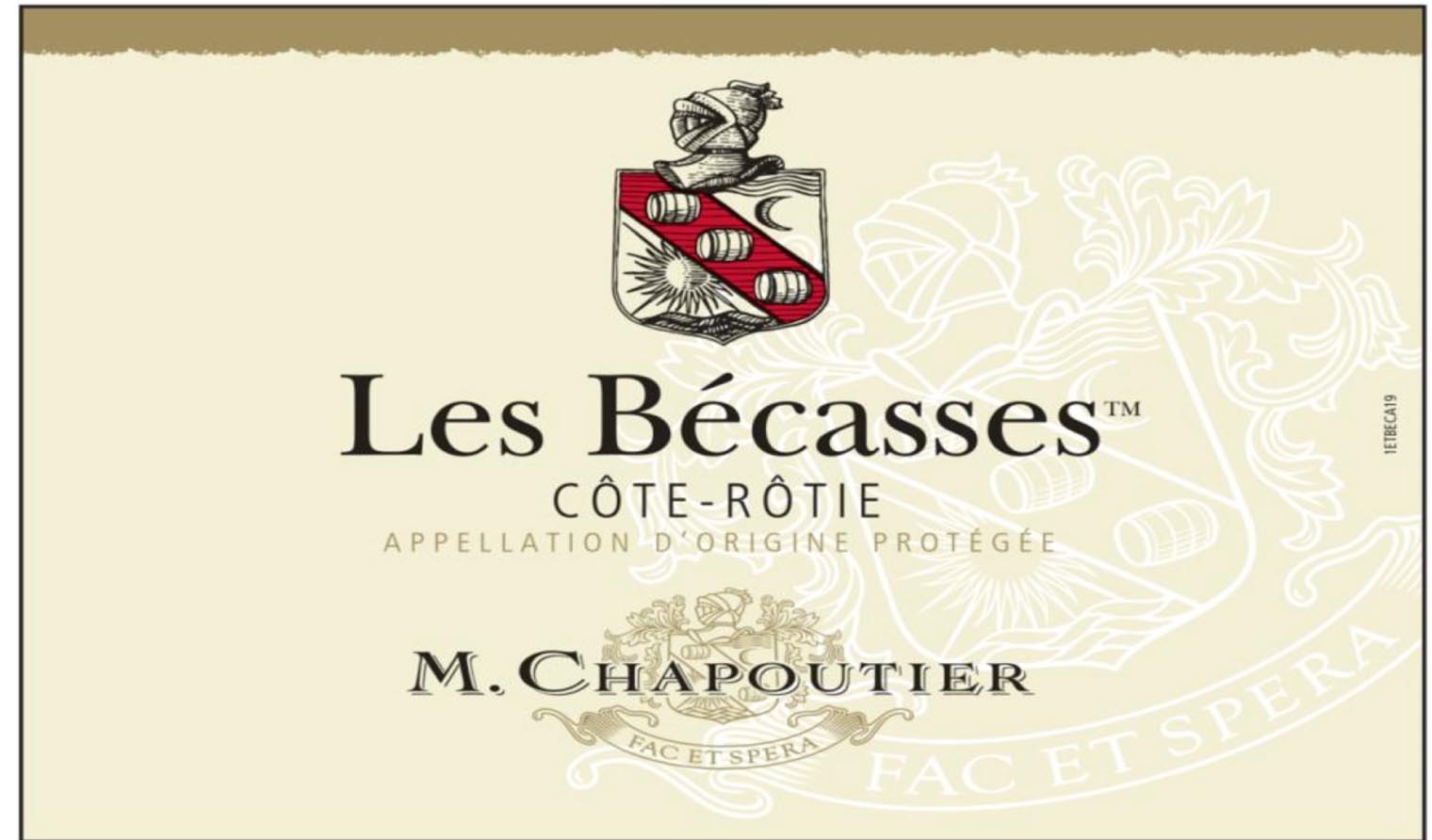 Chapoutier - Cote-Rotie - Les Becasses label