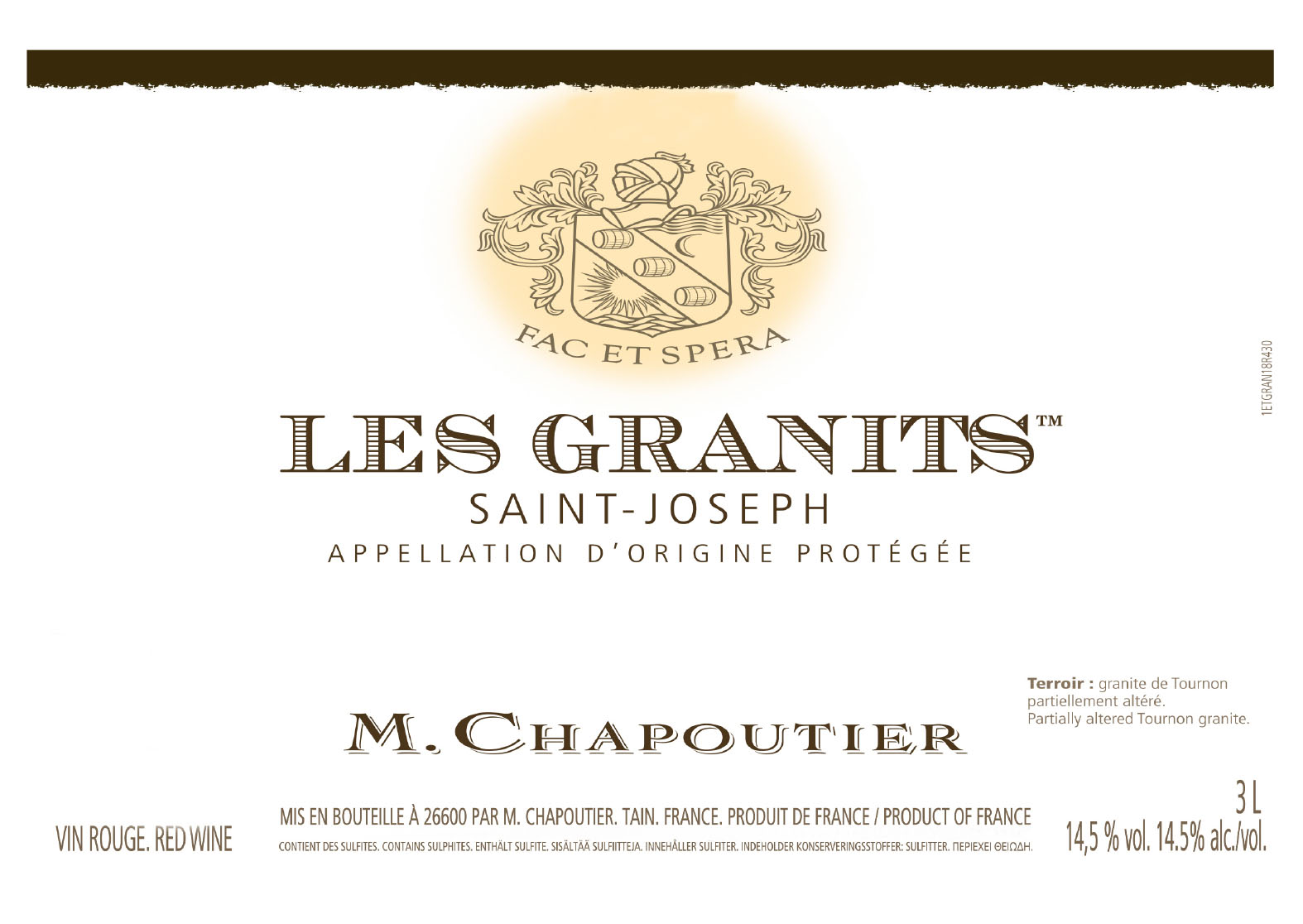 Chapoutier - Saint-Joseph Les Granits Rouge label