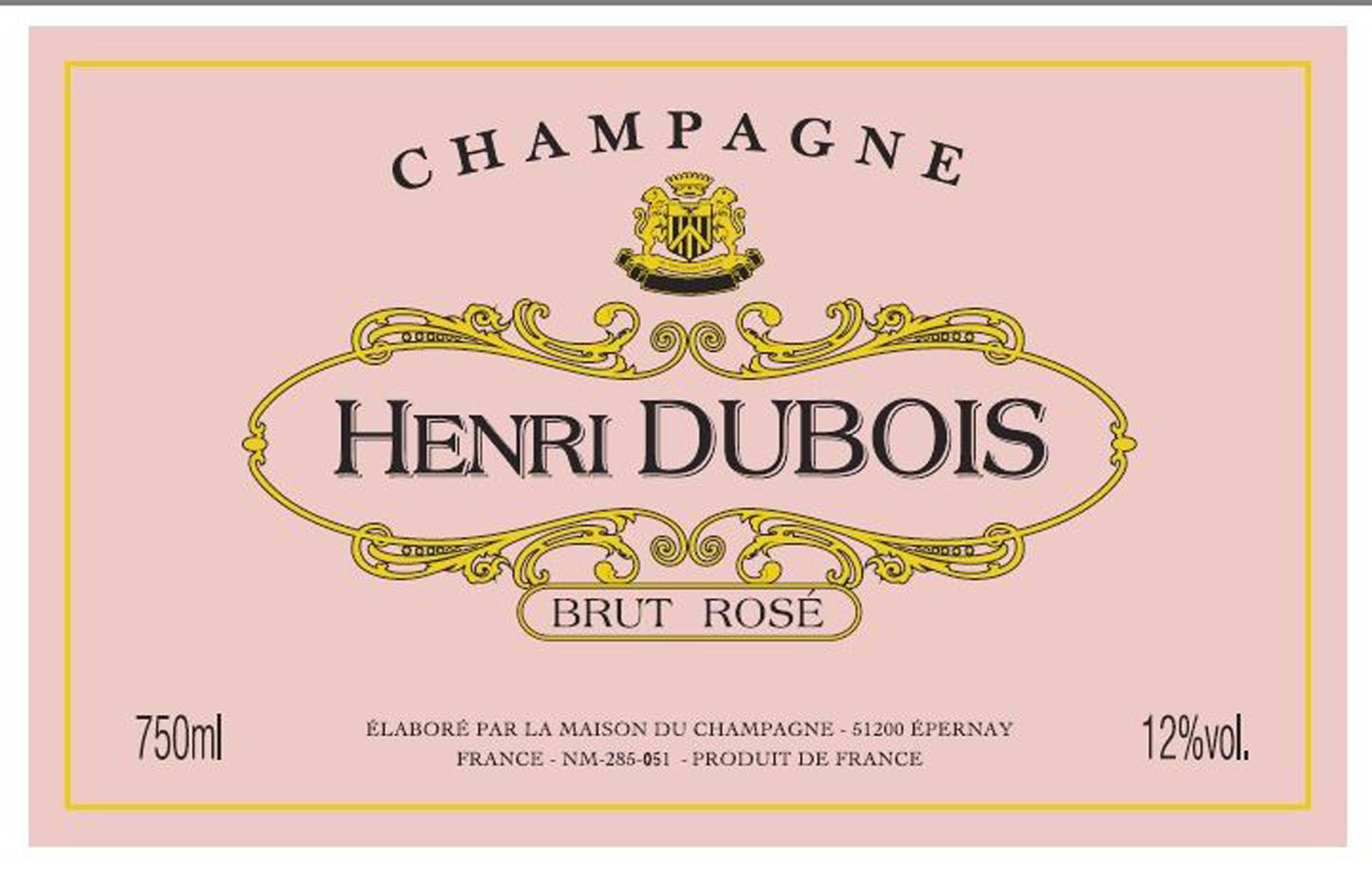 Henri Dubois - Brut Rose label