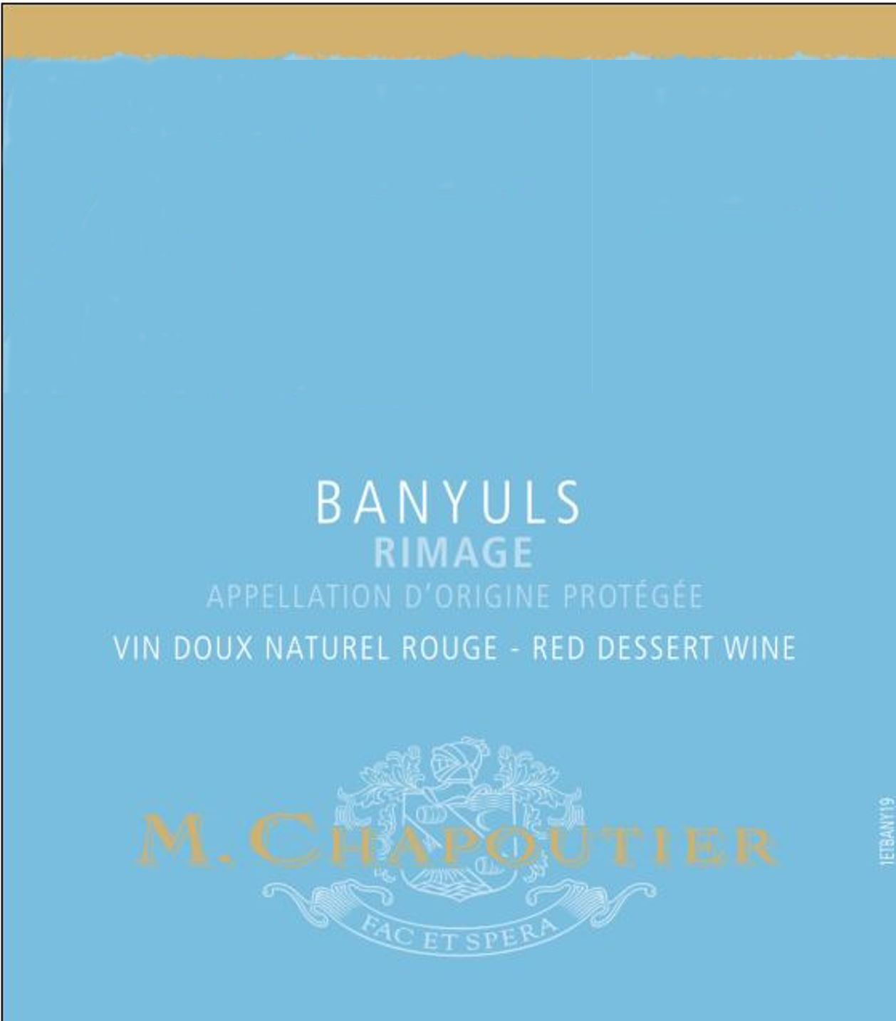 Chapoutier - Banyuls Rimage label