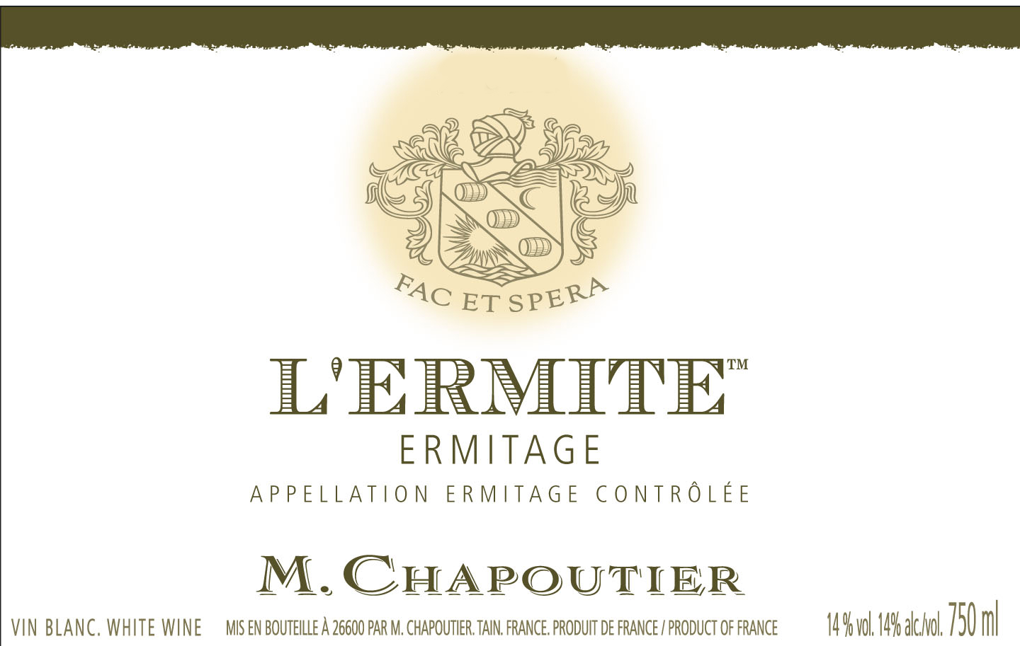 Chapoutier - Ermitage L'Ermite Blanc label