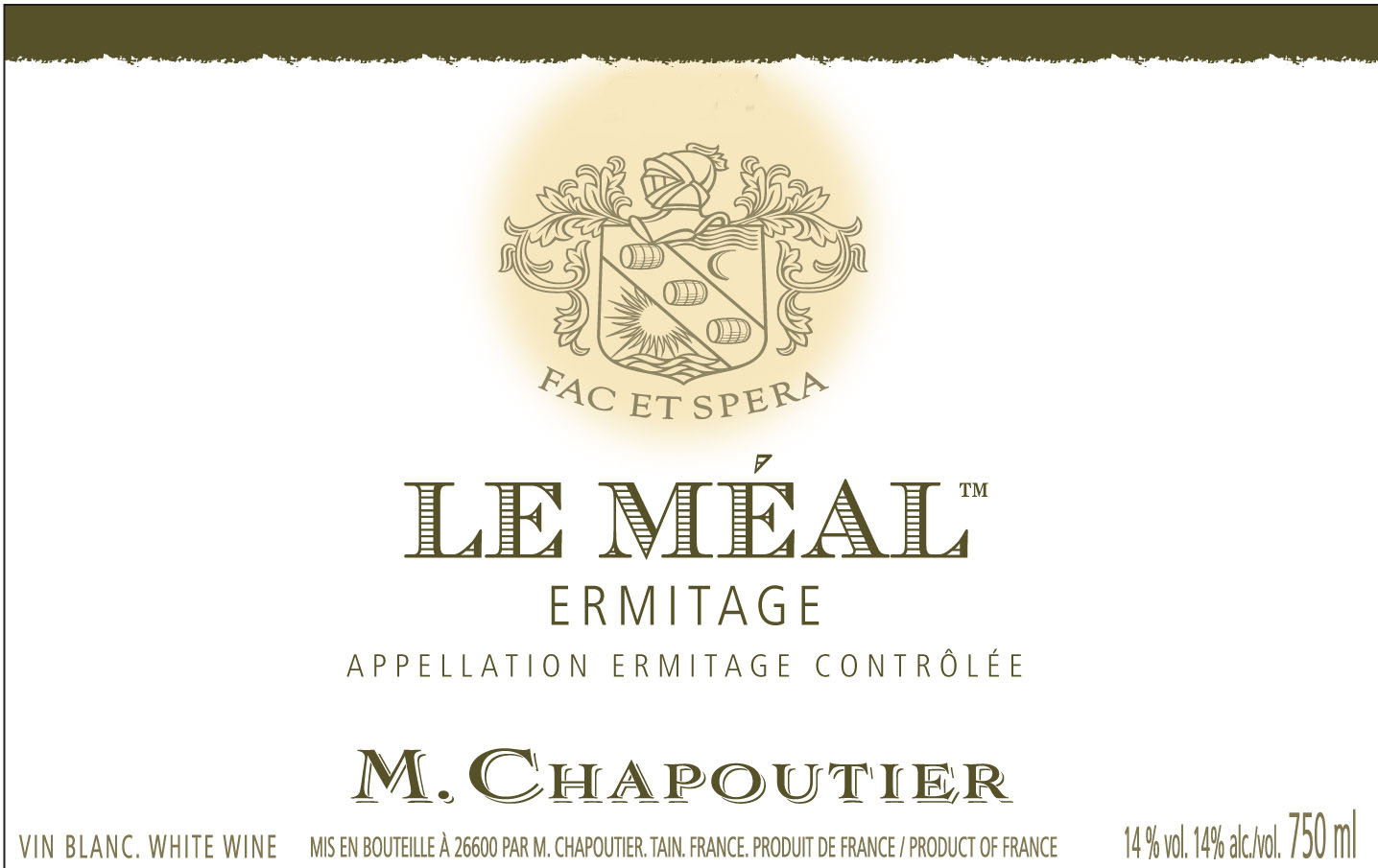 Chapoutier - Ermitage Le Meal Blanc label