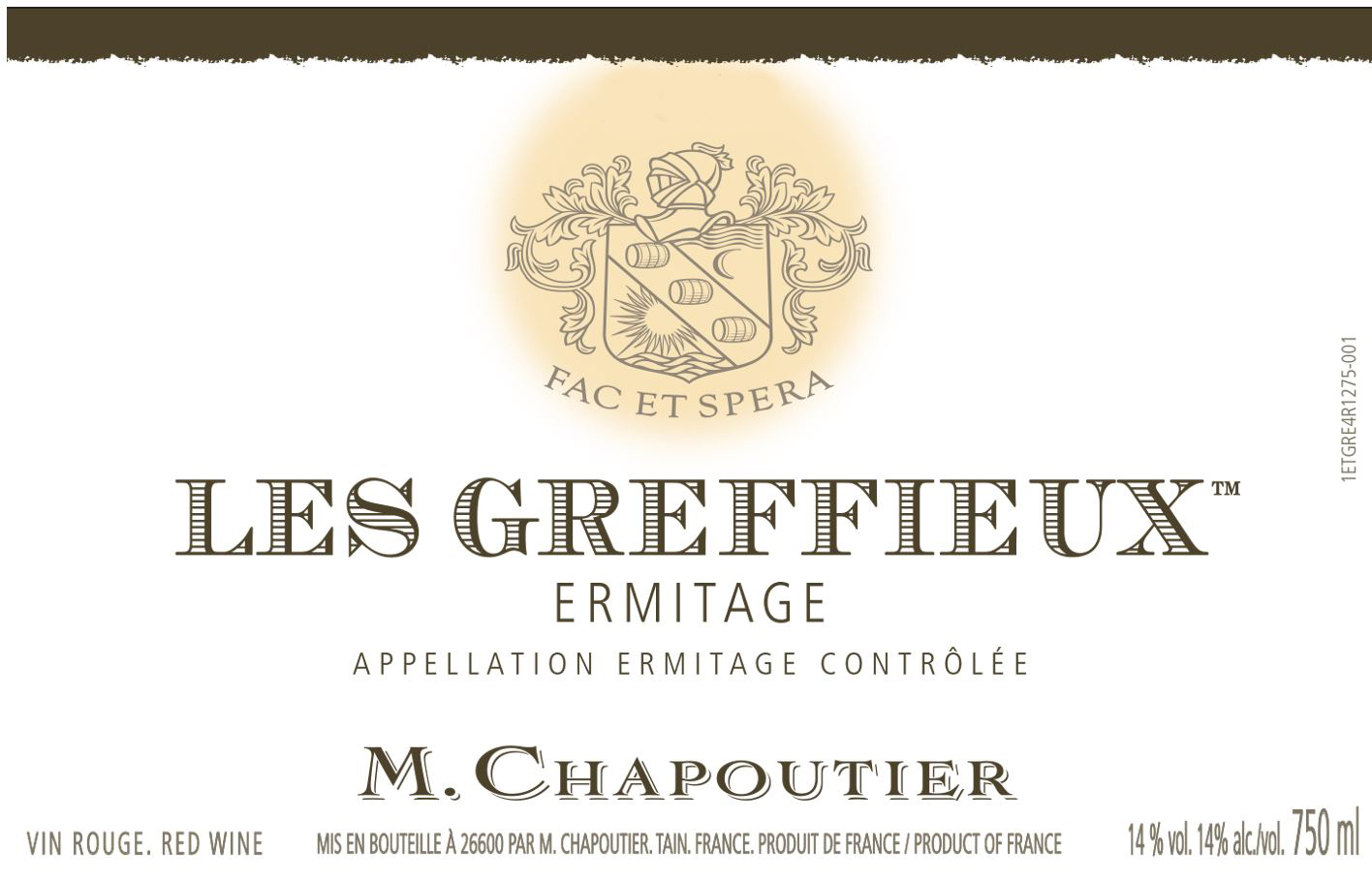 Chapoutier - Ermitage Les Greffieux Rouge label
