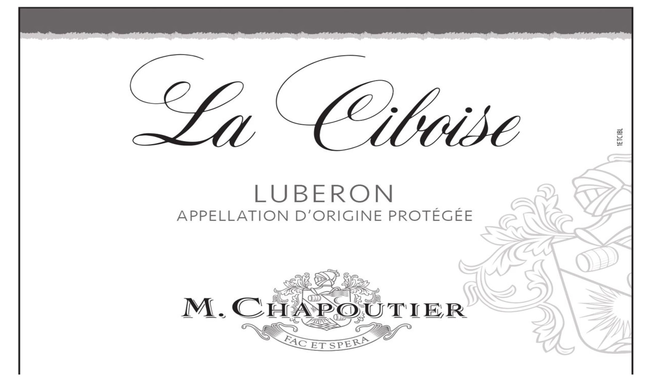 Chapoutier - Luberon Ciboise Blanc label