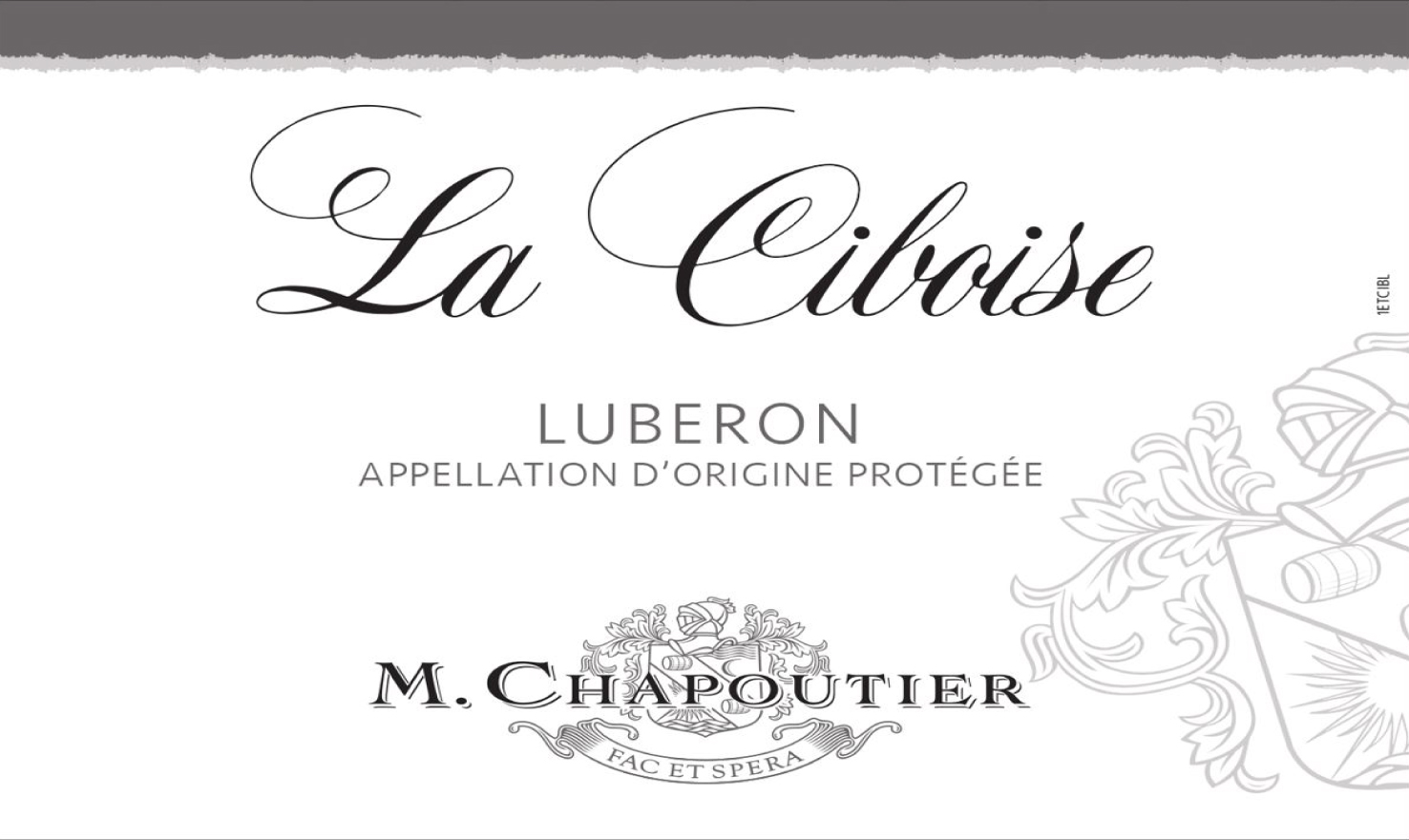 Chapoutier - Luberon Ciboise Rouge label