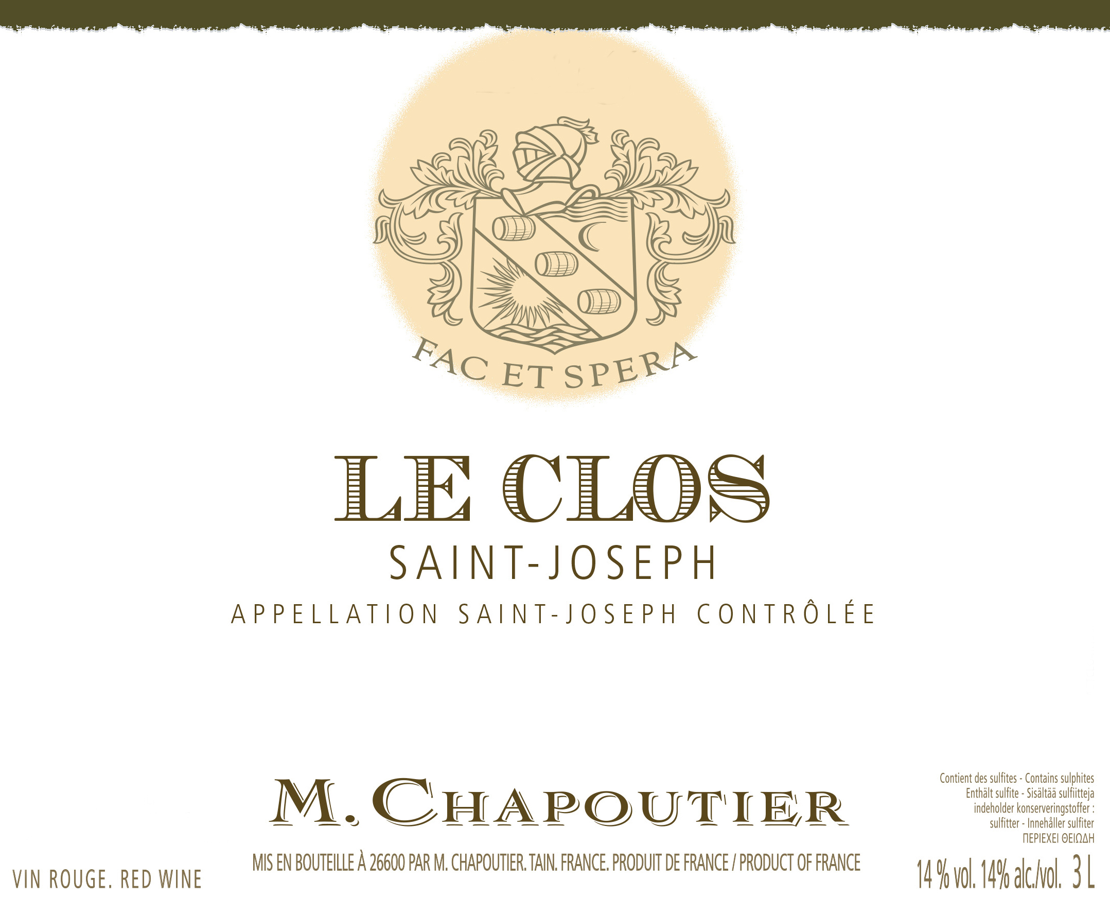 Chapoutier - Saint-Joseph Le Clos Rouge label