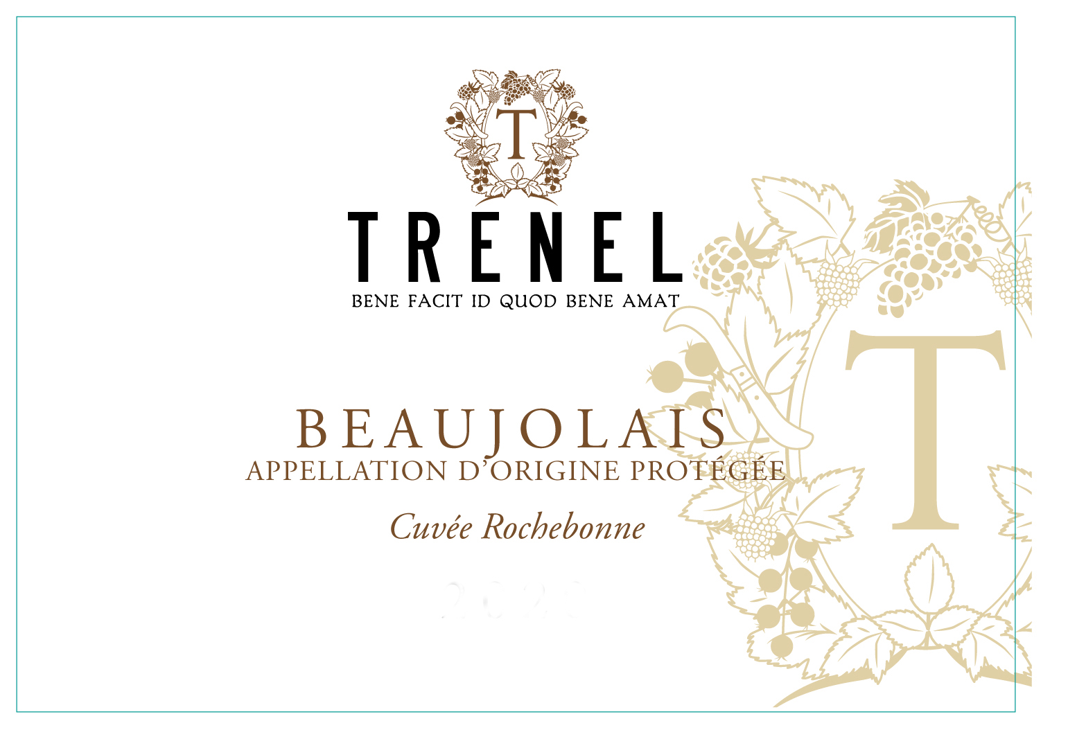 Trenel - Beaujolais Cuvee Rochebonne label