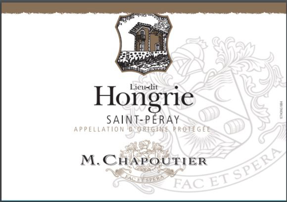 Chapoutier - St Peray Hongrie label