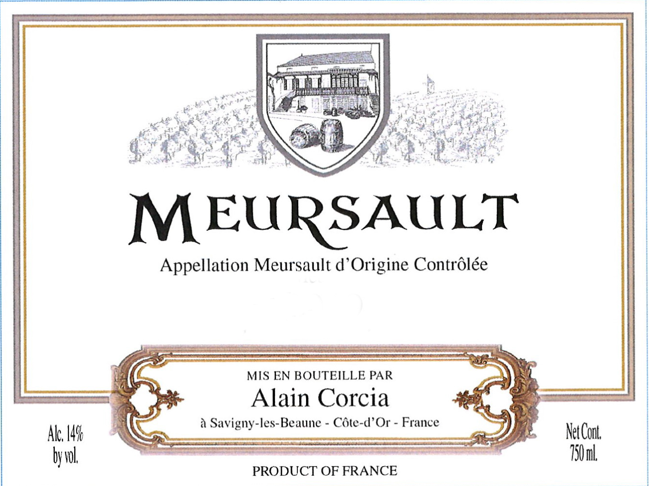 Collection Alain Corcia - Meursault label