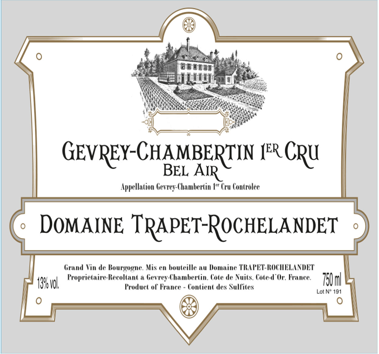 Domaine Trapet Rochelandet - Gevrey Chambertin 1er Cru Les Bel Air label