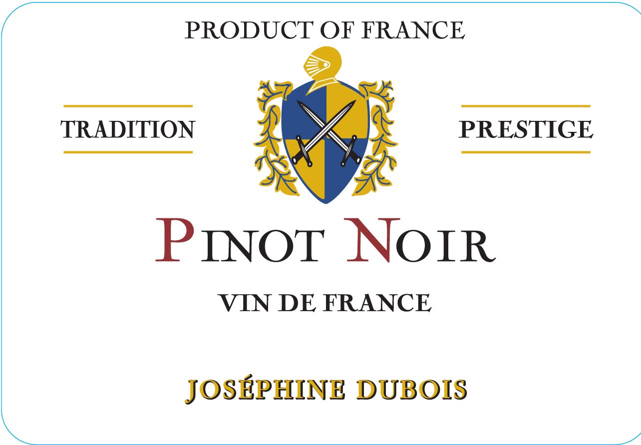 Josephine Dubois - Pinot Noir label