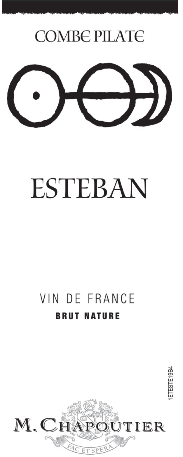 Chapoutier - Esteban La Combe Pilate Brut nature label