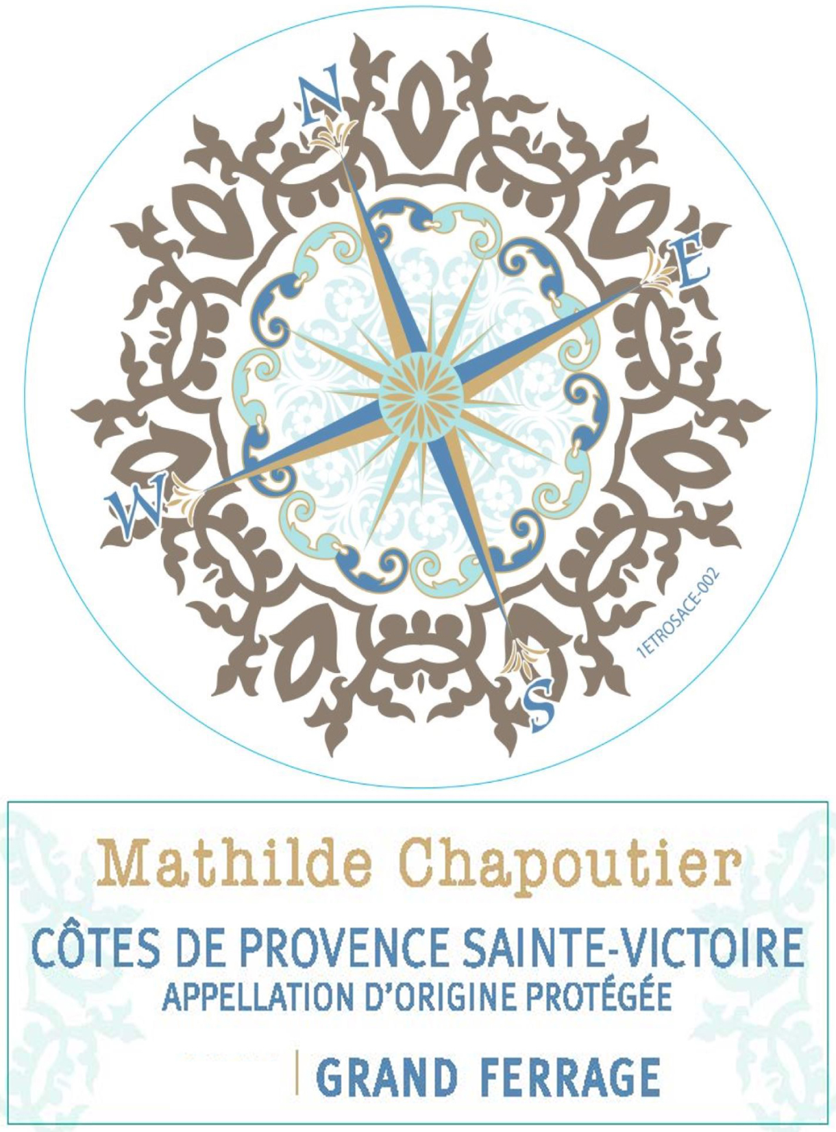 Mathilde Chapoutier - Grand Ferrage - Sainte-Victoire Rose label