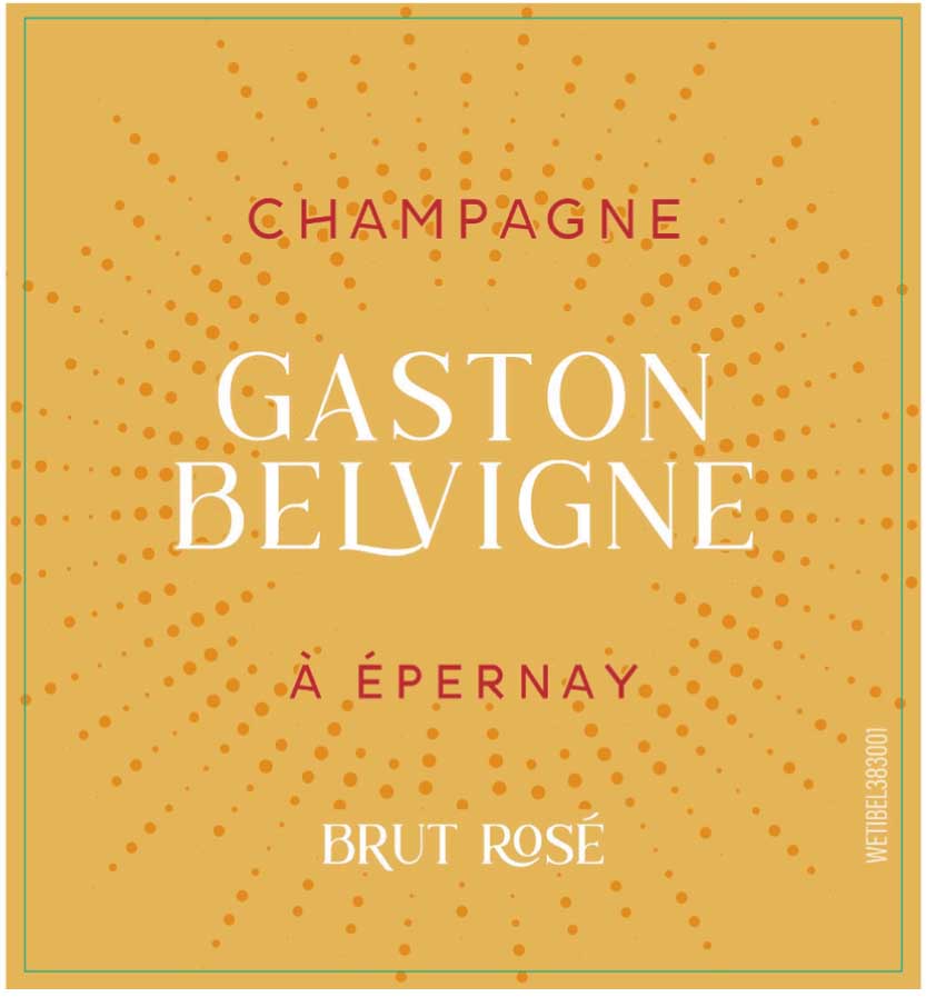 Gaston Belvigne Brut Rose - Epernay label