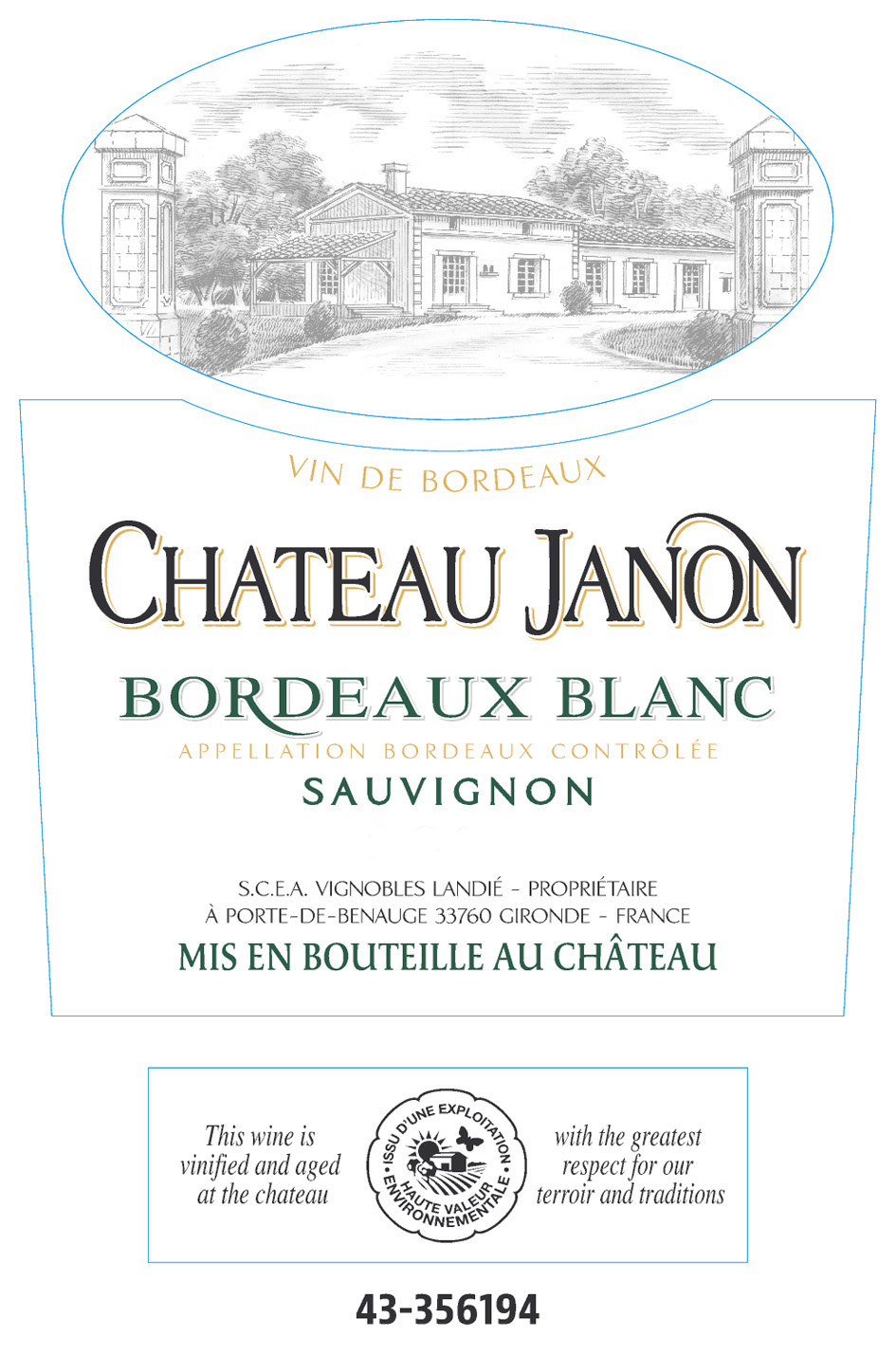 Chateau Janon - Blanc label