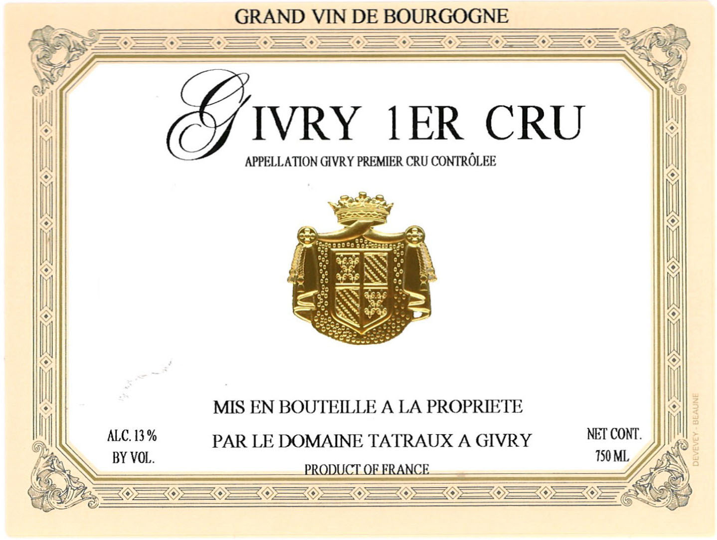 Domaine Tatraux - Givry 1er Cru red label