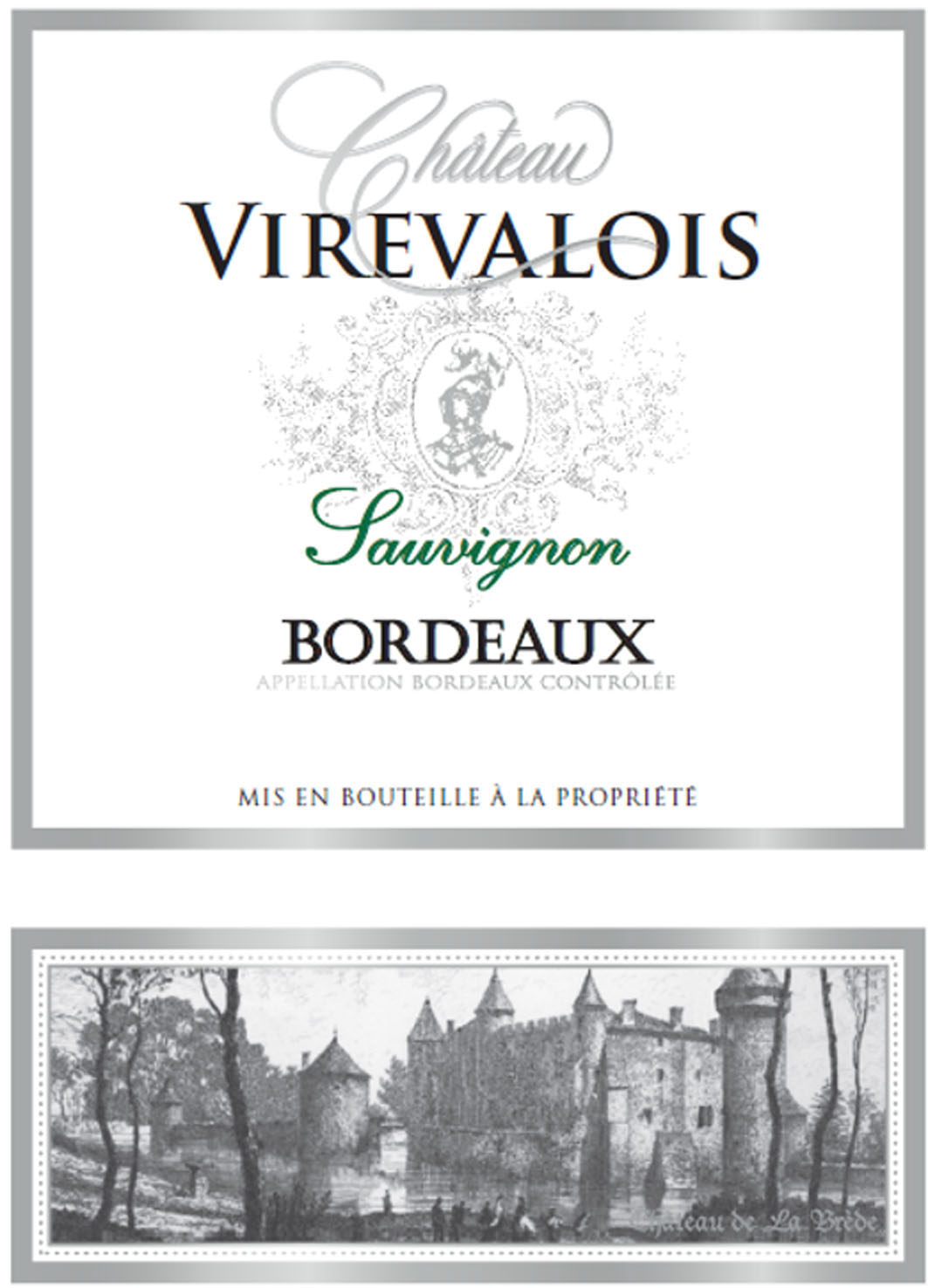 Chateau Virevalois - Bordeaux Blanc Sauvignon label