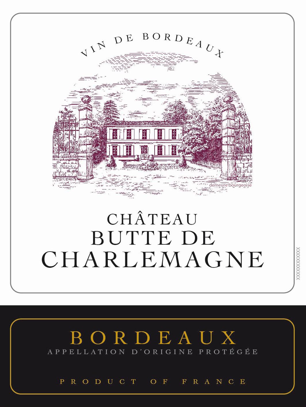 Chateau Butte de Charlemagne label