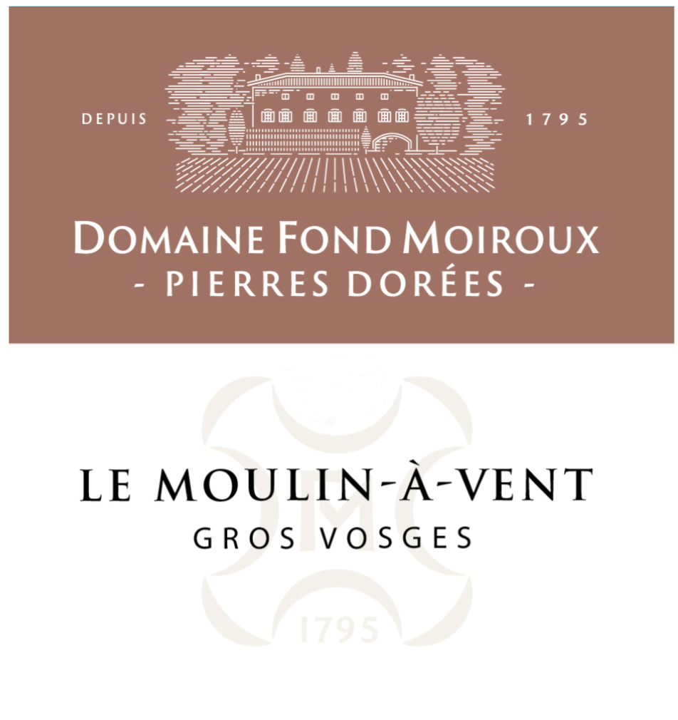 Domaine Fond Moiroux - Moulin a Vent - Gros Vosges label
