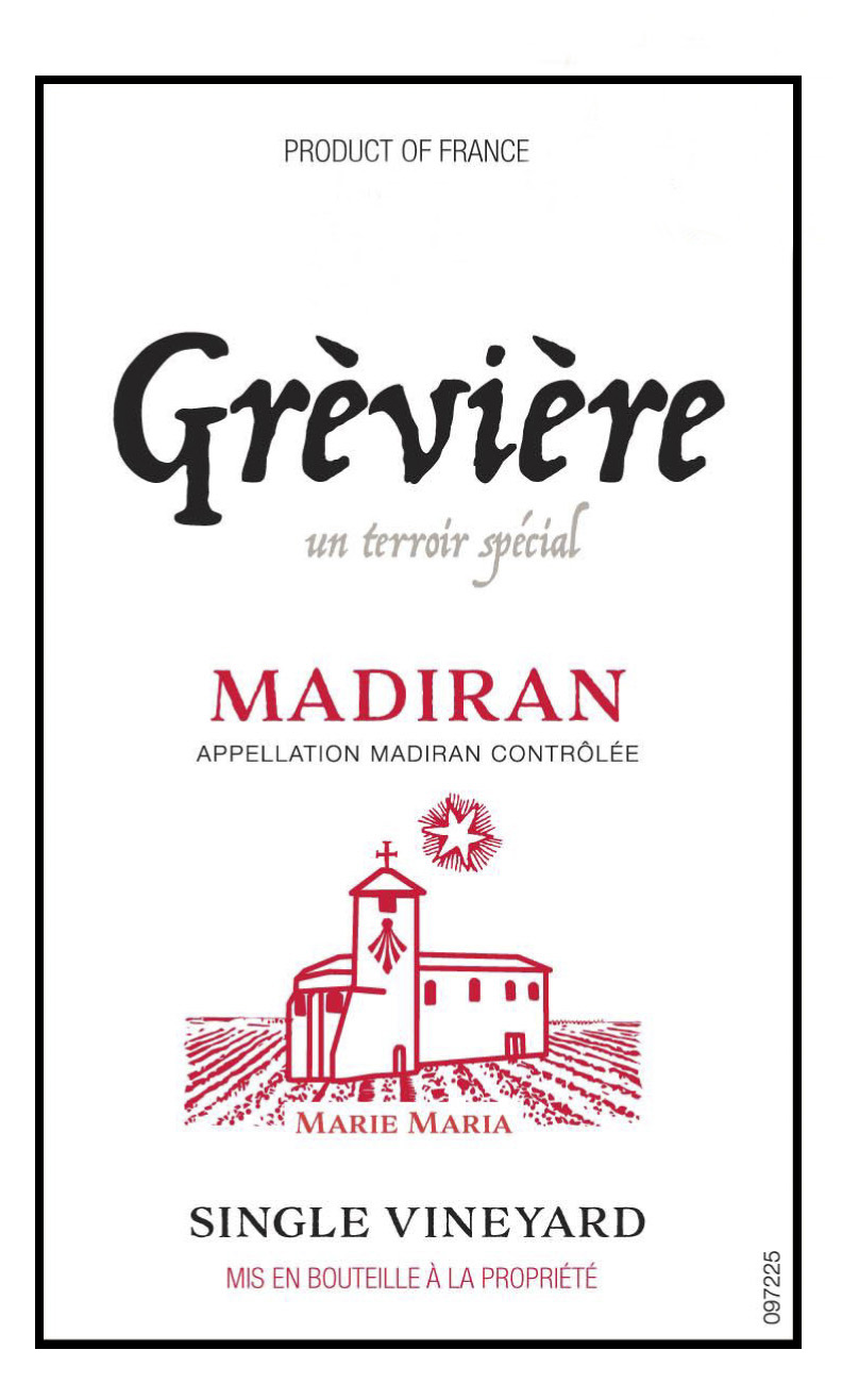 Vignobles Marie Maria - Greviere Madiran label